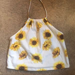 Sunflower halter top